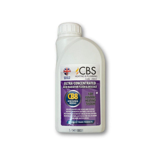 CBS Central Heating Ultra-Concentrated Acid Radiator Flush & Descale (Bundle 2) Set of 6