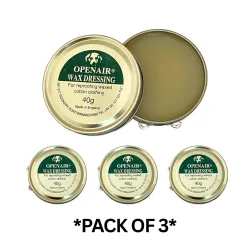 OPENAIR Wax Cotton Dressing 40g BUNDLE Reproofing Jackets Coats Outdoor Clothing Set of 3