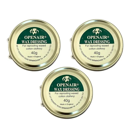 OPENAIR Wax Cotton Dressing 40g BUNDLE Reproofing Jackets Coats Outdoor Clothing Set of 3