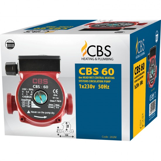CBS 60 6m HEAD WET CENTRAL HEATING SYSTEMS CIRCULATION PUMP