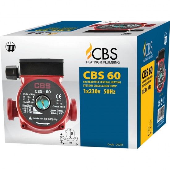 CBS 60 6m HEAD WET CENTRAL HEATING SYSTEMS CIRCULATION PUMP CBS 60 6m HEAD WET CENTRAL HEATING SYSTEMS CIRCULATION PUMP